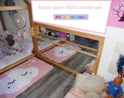 Miroir Montessori 110x70 cm avec barre de brachiation