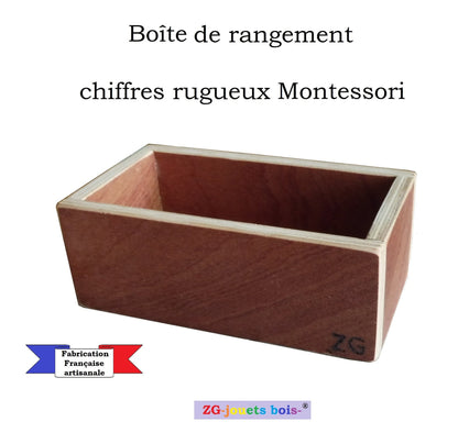 boite de rangement pour les tablettes de chiffres rugueux montessori, fabrication artisanale française ZG-jouetsbois-