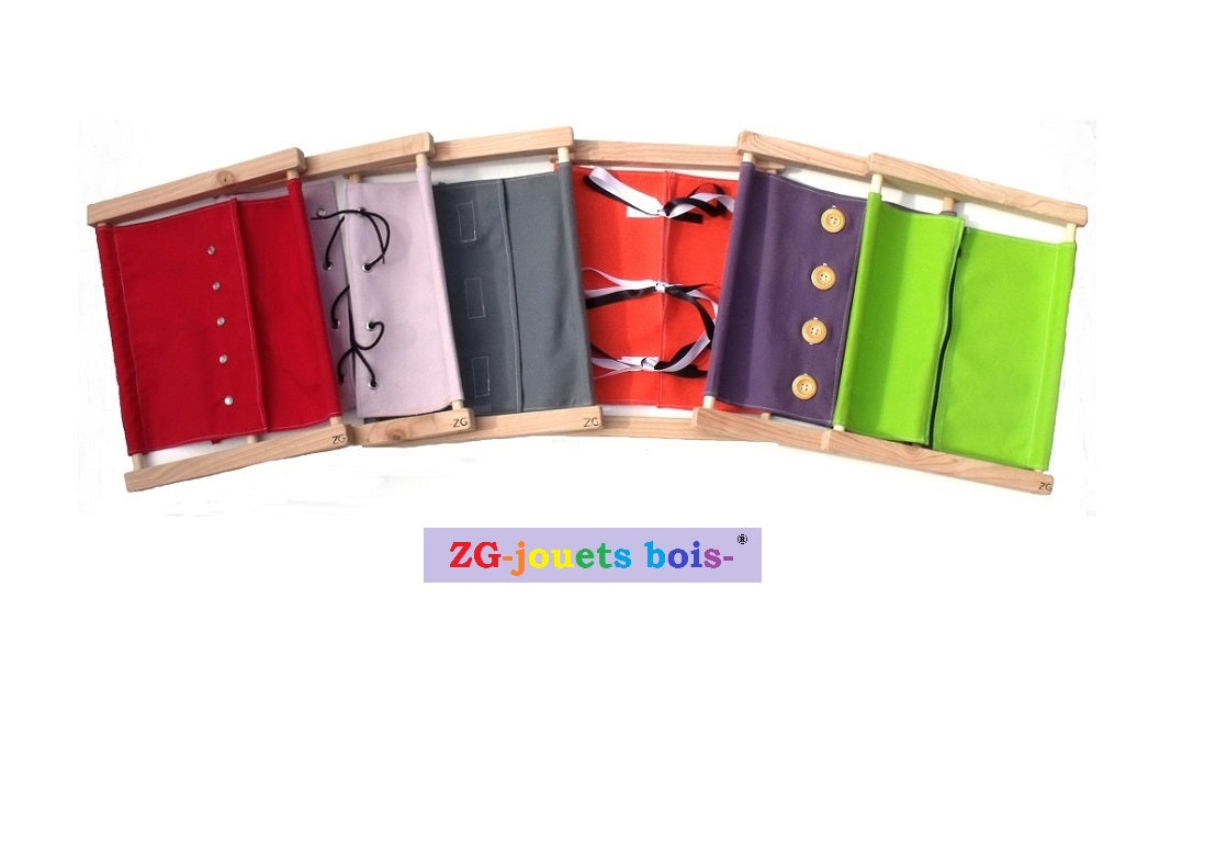 lot 6 cadres habillage montessori colores ZG