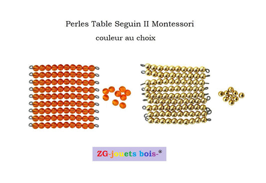 99 Perles Table Seguin 2 Montessori numération dizaines 10 à 90 mathématiques pédagogie active