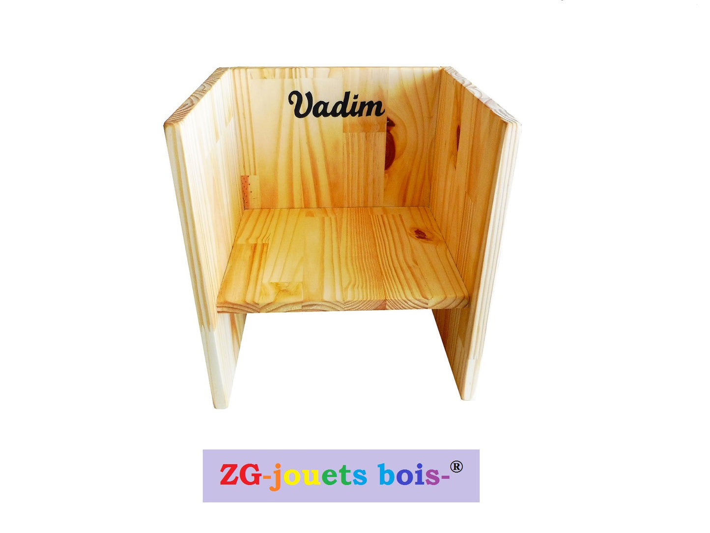 assise haute ou basse sur chaise cube montessori artisanale ZG-jouetsbois-